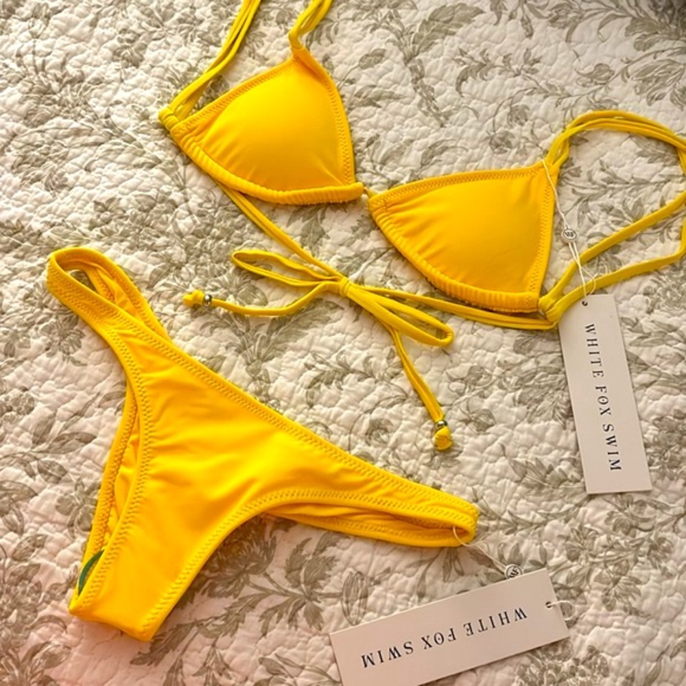 White Fox Swim Yellow Bikini - Brand NEW